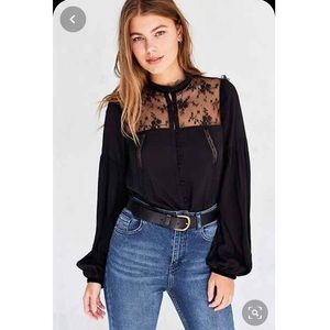 Kimchi blue black lace top.
